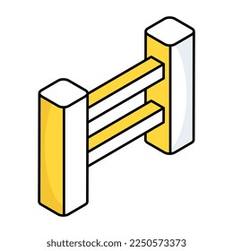 Icono de diseño editable de barandilla de cercas 