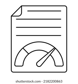 An editable design icon of file speed test