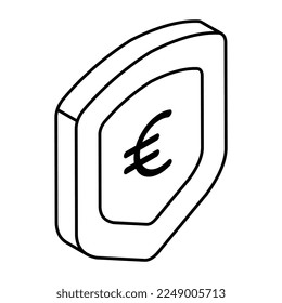 Icono de diseño editable de la seguridad financiera 