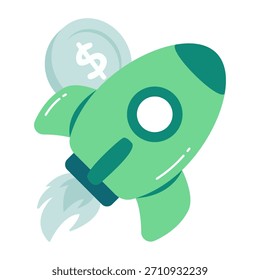 Editable design icon of financial startup 