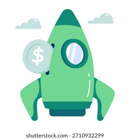 Icono de diseño editable de inicio financiero 