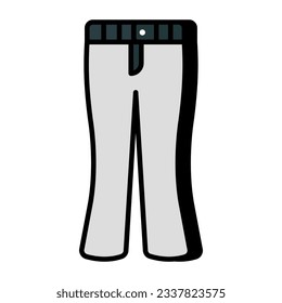 Editable design icon of flare pants