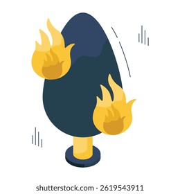 Editable design icon of forest fore