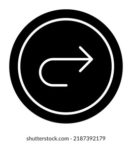 Icono de diseño editable de flecha hacia delante