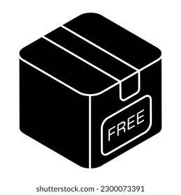 An editable design icon of free parcel 