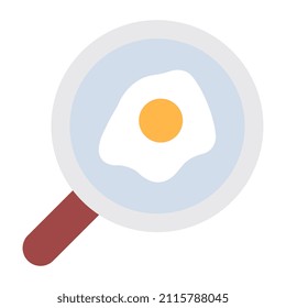 An editable design icon of fried egg 

