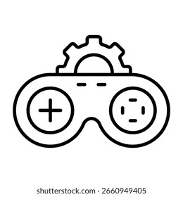 Editable design icon of game development