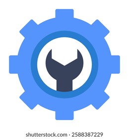 Editable design icon of gear