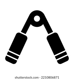An editable design icon of hand gripper