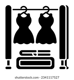 Icono de diseño editable de la ropa colgante