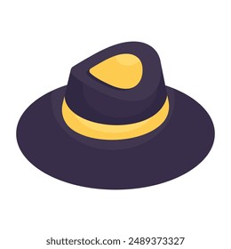 An editable design icon hat, headwear accessory