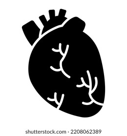 Un icono de diseño editable del corazón