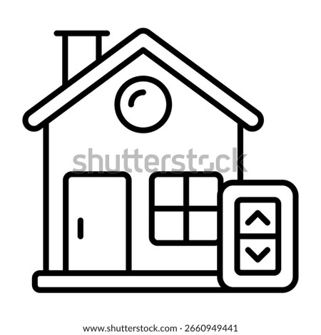 Editable design icon of home building