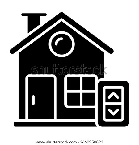Editable design icon of home building