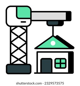 Icono de diseño editable de la construcción del hogar