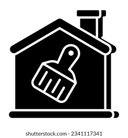 Icono de diseño editable de pintura casera 