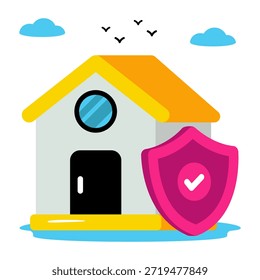 Icono de diseño editable de seguridad en el hogar