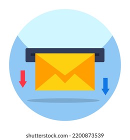 Editable design icon of incoming mail