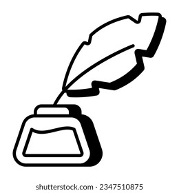 Icono de diseño editable de inkpot 