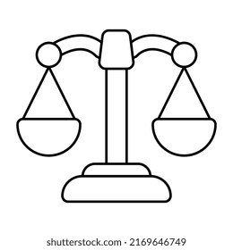 Eine bearbeitbare Design-Ikone der Justiz
