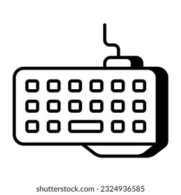 Editable design icon of keyboard 