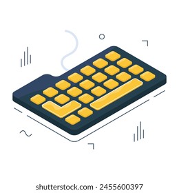 Editable design icon of keyboard 
