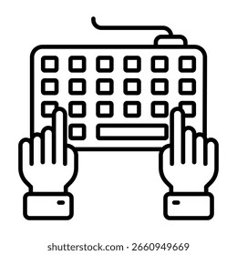 Bearbeitbares Design-Symbol der Tastatur