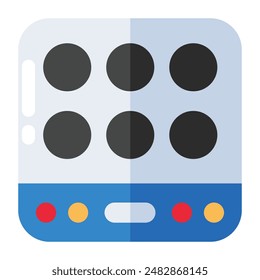 Editable design icon of kitchen stove