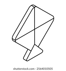 An editable design icon of kite