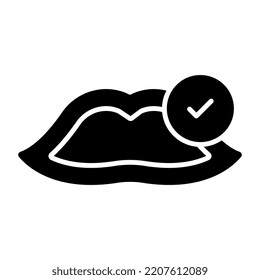 An editable design icon of lips 