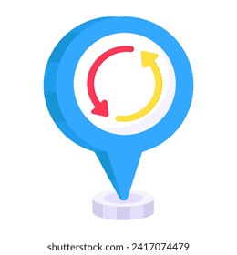 Editable design icon of location pointer 