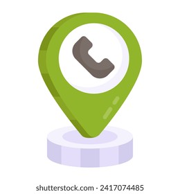 Editable design icon of location pointer 