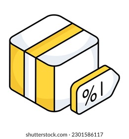An editable design icon of logistic discount 