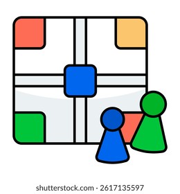 Editable design icon of ludo