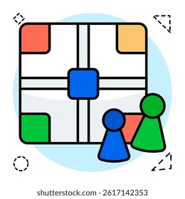 Editable design icon of ludo