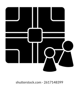 Editable design icon of ludo