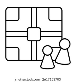Editable design icon of ludo