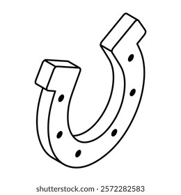 Editable design icon of magnet