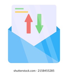 Icono de diseño editable para transferencia de correo