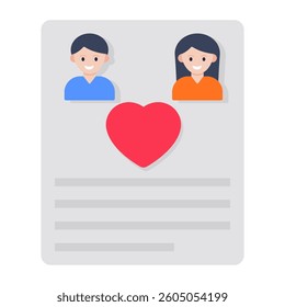 Editable design icon of marriage contract