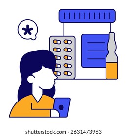 An editable design icon of medicine