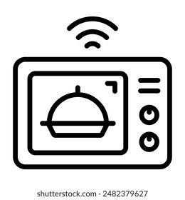 Icono de diseño editable del horno de microondas 

