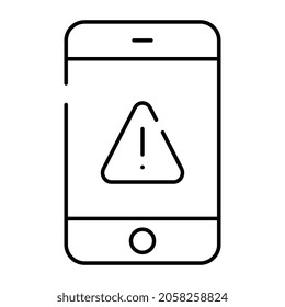 Editable design icon of mobile error