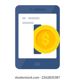Bearbeitbare Design-Symbol für Handy-Geld 