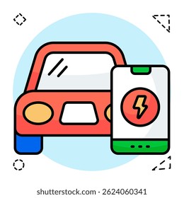 Icono de diseño editable de la energía móvil