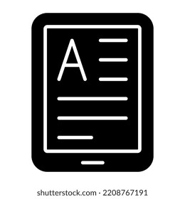 Editable design icon of mobile result 