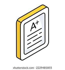 Editable design icon of mobile result 
