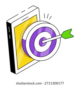 Icono de diseño editable de destino móvil
