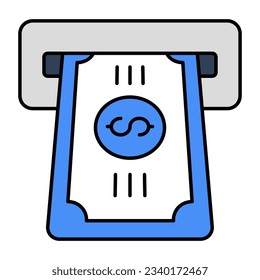 Bearbeitbare Design-Symbol für Geldentzug 