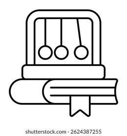 Un icono de diseño editable de la cuna de newton